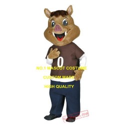 Cartoon Wild Boar Mascot Costume