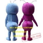 1 Pair Blue And Rose Red Ant Baby Mascot Costume