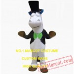 White Funny Horse Mascot Costume