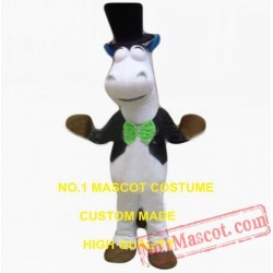 White Funny Horse Mascot Costume