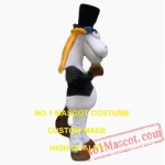 White Funny Horse Mascot Costume