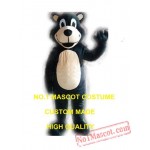 Happy Black Bear Mascot Costume