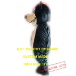 Happy Black Bear Mascot Costume