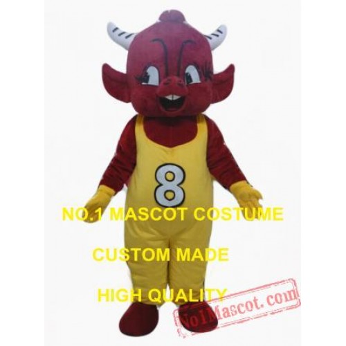 Little Red Bull Mascot Costume