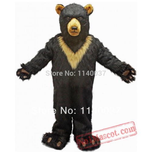 Burly Black Bear Mascot Costume