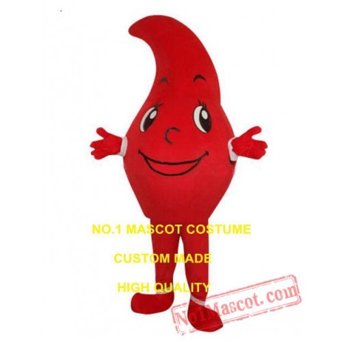 Blood Drop Mascot Costume