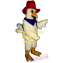 Red Hat White Chicken Mascot Costume