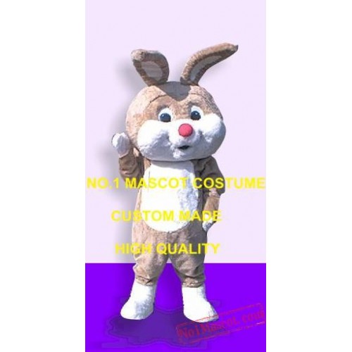 Plush Brown Rabbit Bunny Mascot Costume