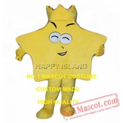 Funny Yellow King Star Mascot Costume