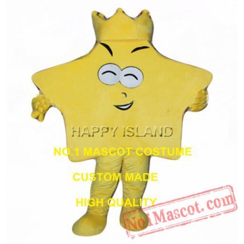 Funny Yellow King Star Mascot Costume
