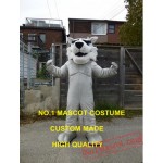 Light Grey Husky Mascot Costume