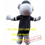 Grey Sport Bear Mascot Costume