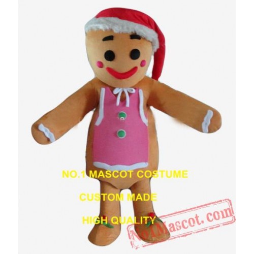 Gingerbread Man Mascot Costume