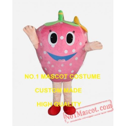 Sweet Pink Strawberry Girl Mascot Costume