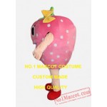 Sweet Pink Strawberry Girl Mascot Costume