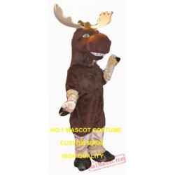 Happy Moose Mascot Costume