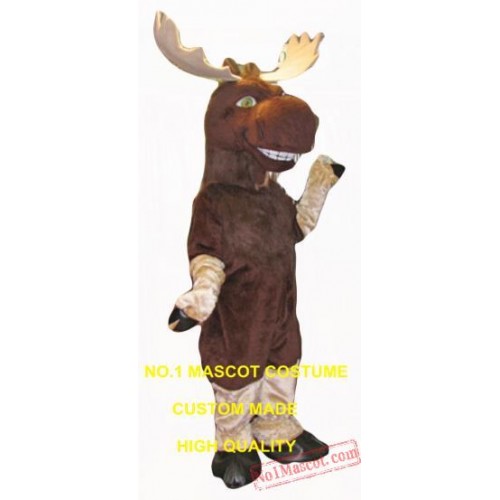 Happy Moose Mascot Costume