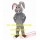 Grey Bunny Mascot Costume