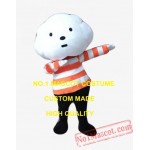 White Cloud Cotton Mascot Costume