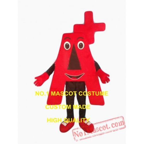 The Red A Plus Mascot Costume