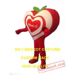 Custom Red Heart Mascot Costume