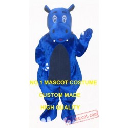 Blue Hippo Mascot Costume