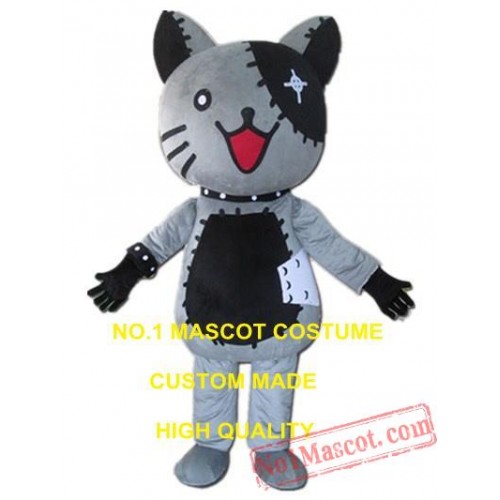 Grey Cat Mascot Costume