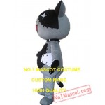 Grey Cat Mascot Costume