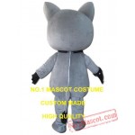 Grey Cat Mascot Costume