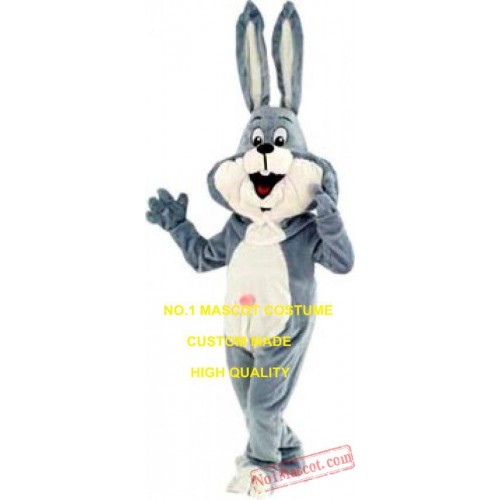 Anime Cosply Costumes New Long Ear Grey Rabbit Mascot Costume