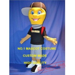 Light Lamp Bulb Boy Mascot Costume