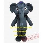 Big Dack Grey Elephant Mascot Costume