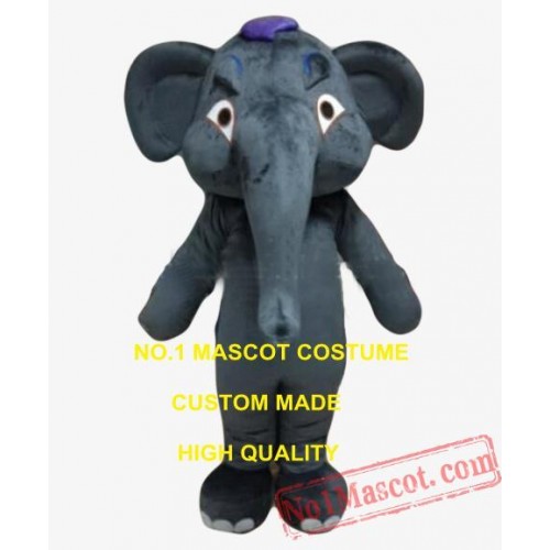 Big Dack Grey Elephant Mascot Costume