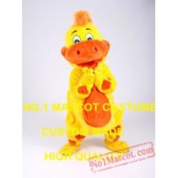 Cute Yellow Dino Dinosaur Mascot Costume