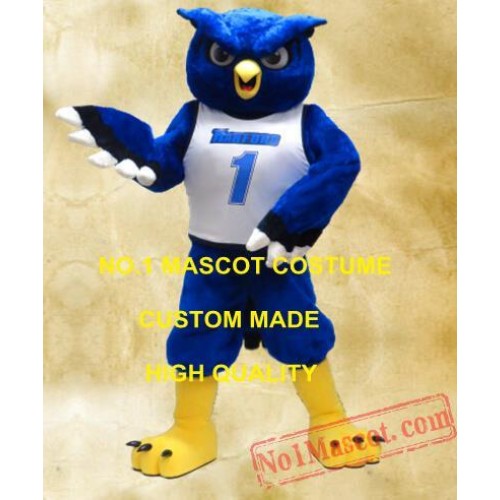 Blue Night Owl Mascot Costume