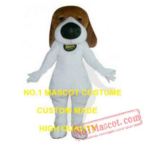 White Dog Mascot Costume