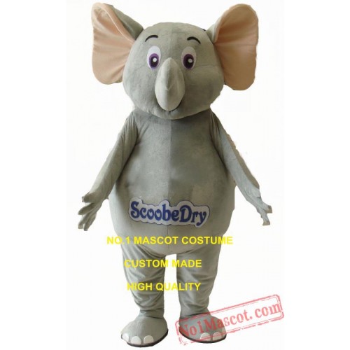 Custom Grey Elephant Mascot Costume