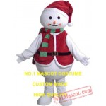 Red Snowman Mascot Costume