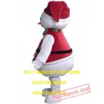Red Snowman Mascot Costume