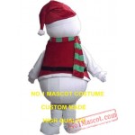 Red Snowman Mascot Costume