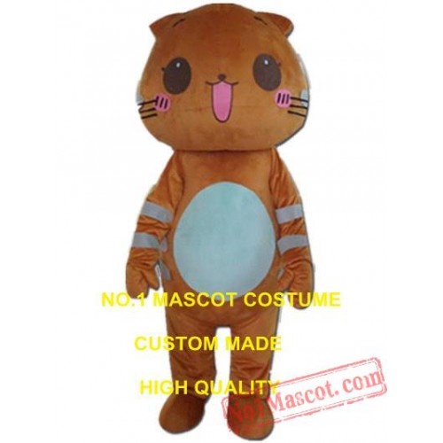 Brown Cat Mascot Costume