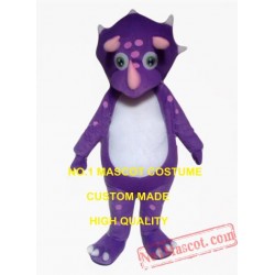 Cute Little Purple Dino Dinosaur Mascot Costume