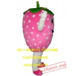 Pink Strawberry Mascot Costume