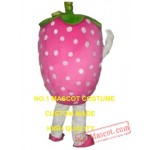 Pink Strawberry Mascot Costume
