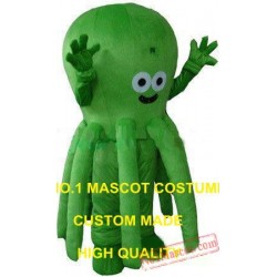 Green Octopus Mascot Costume