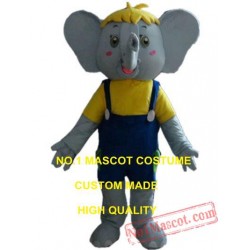 Grey Elephant Mascot Costume