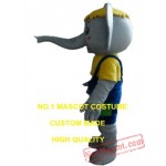 Grey Elephant Mascot Costume