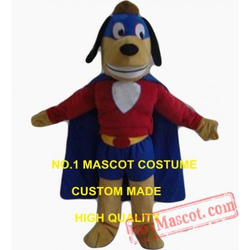 The Muscle Superman Dog Mascot Costume