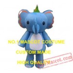 Blue Elephant Mascot Costume