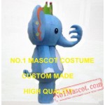 Blue Elephant Mascot Costume